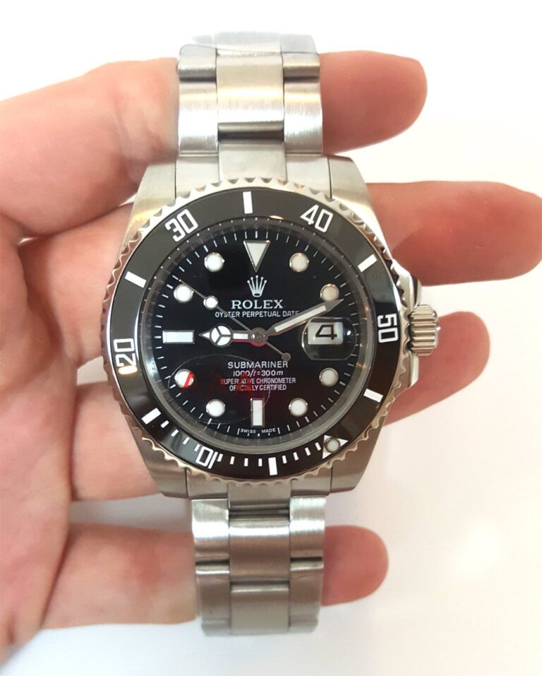 Replica Rolex Submariner Black Dial 116610LN Perspective View