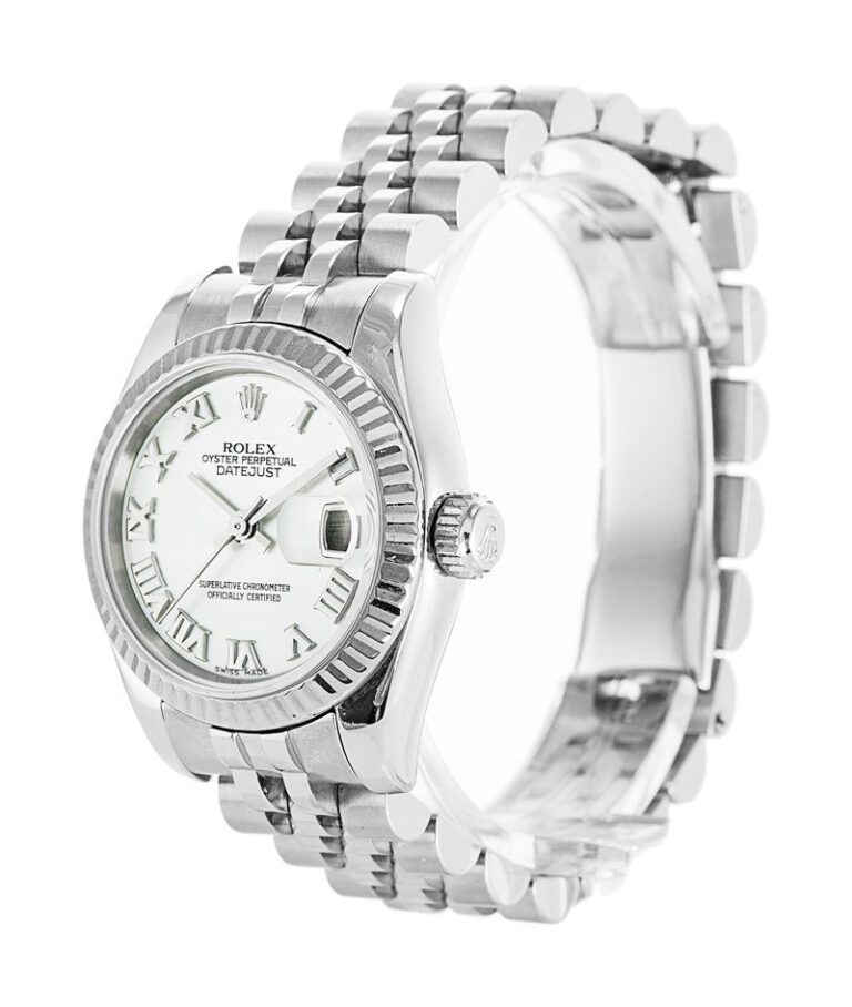 Replica Rolex Datejust White Dial 179174 Perspective View