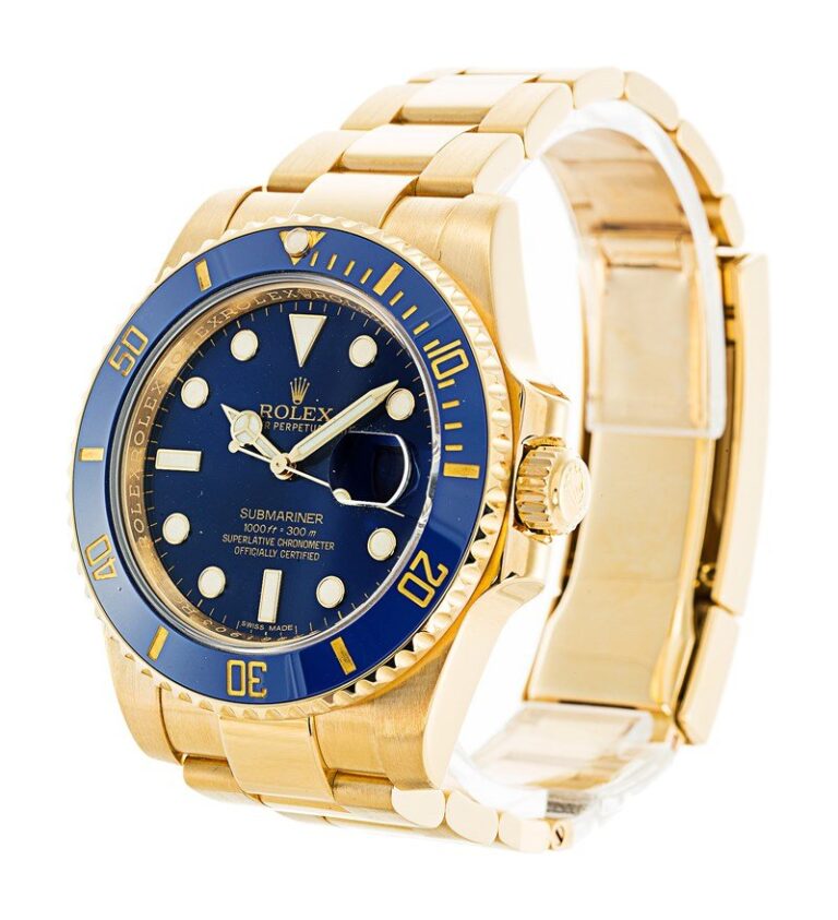 Replica Rolex Submariner Blue Dial 116618LB Perspective View