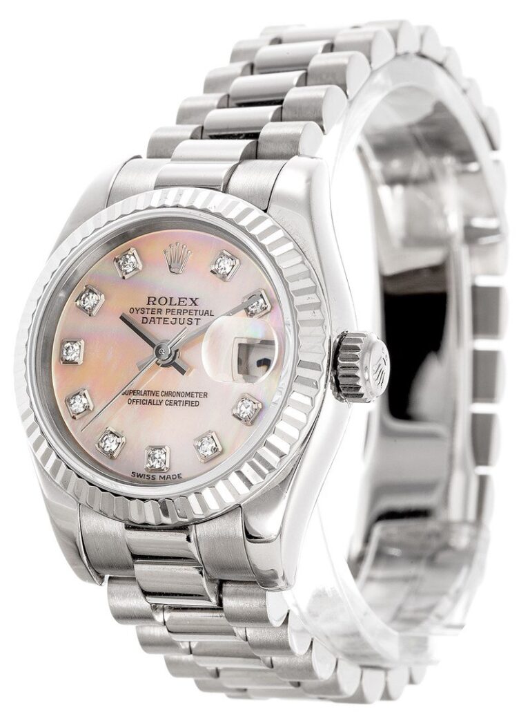 Replica Rolex Datejust Mother of Pearl Dial 179179 Perspective View