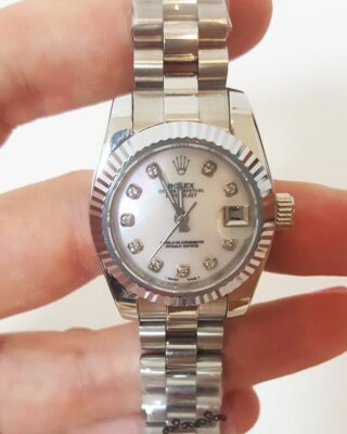Replica Rolex Datejust Mother of Pearl Dial 179179 Close-Up Focus