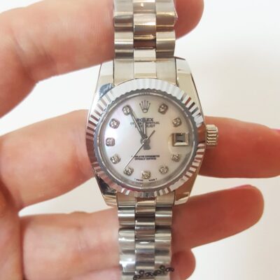 Replica Rolex Datejust Mother of Pearl Dial 179179 Close-Up Focus