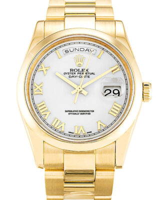 Fake Rolex Day-Date 36mm White Dial 118208