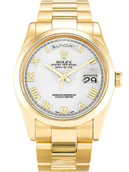 Fake Rolex Day-Date 36mm White Dial 118208