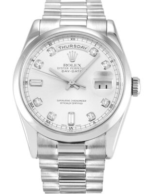 Replica Rolex Day-Date II Silver Dial 218239