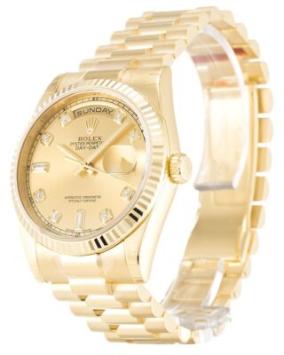 Replica Rolex Day-Date Gold Dial 118238 Angle Detail