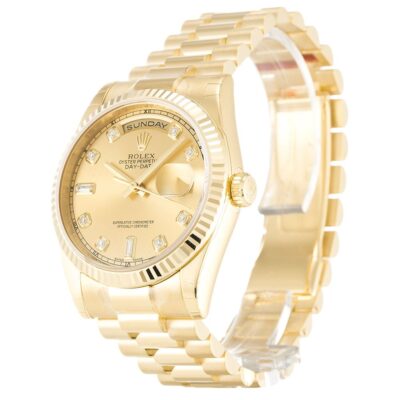 Replica Rolex Day-Date Gold Dial 118238 Angle Detail