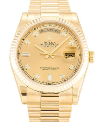 Fake Rolex Day-Date 36mm Gold Dial 118238