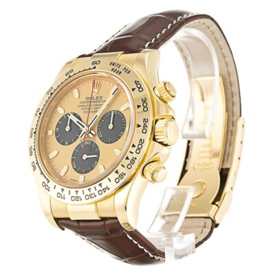 Replica Rolex Daytona Gold Dial 116518 Angle Detail