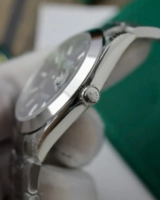 Replica Rolex Datejust Blue Dial Smooth Bezel Oyster Bracelet