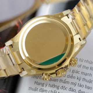 Replica Rolex Daytona Black Dial Gold Bezel Gold Case Oyster Bracelet