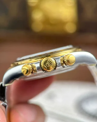 Replica Rolex Dayton White Dial Gold Bezel Two Tone Oyster Bracelet