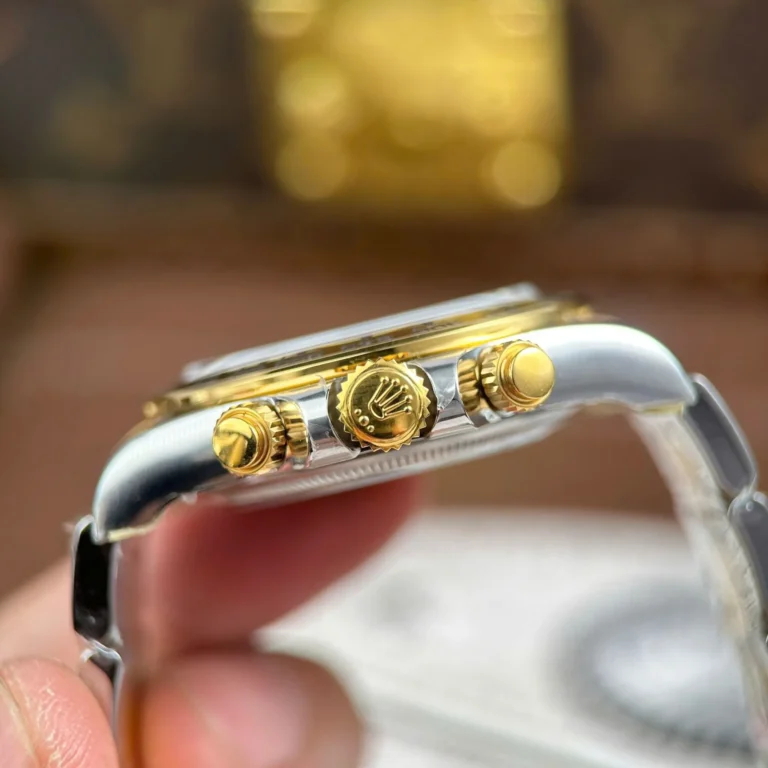 Replica Rolex Dayton White Dial Gold Bezel Two Tone Oyster Bracelet