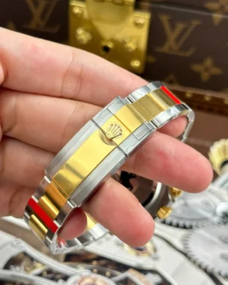 Replica Rolex Dayton White Dial Gold Bezel Two Tone Oyster Bracelet