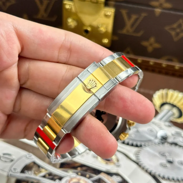 Replica Rolex Dayton White Dial Gold Bezel Two Tone Oyster Bracelet