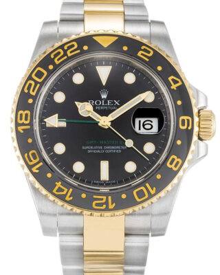 Fake Rolex GMT-Master II 40mm Black Dial 116713
