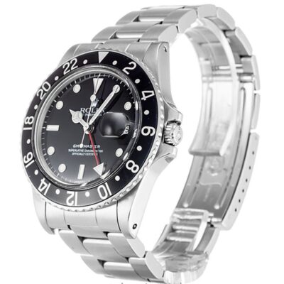 Replica Rolex GMT-Master Black Dial 16750 Perspective View