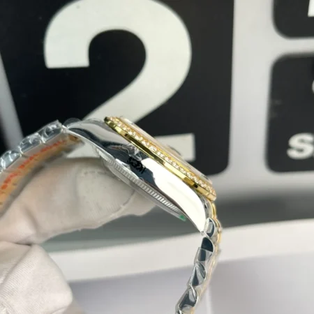 Replica Rolex Datejust Champagne Dial Diamond Bezel