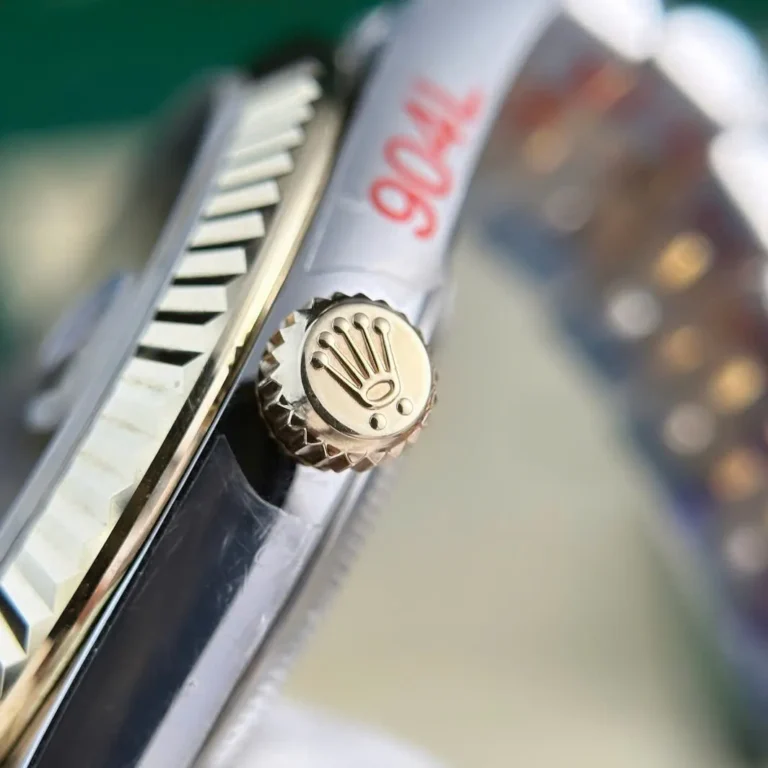 Replica Rolex Datejust Gold Dial Fluted Bezel Two Tone Jubilee Bracelet