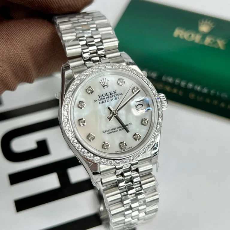 Replica Rolex Datejust Pearl dial Fluted Bezl Jubilee Bracelet