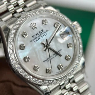 Replica Rolex Datejust Pearl dial Fluted Bezl Jubilee Bracelet