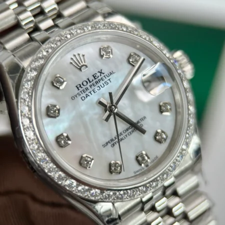 Replica Rolex Datejust Pearl dial Fluted Bezl Jubilee Bracelet