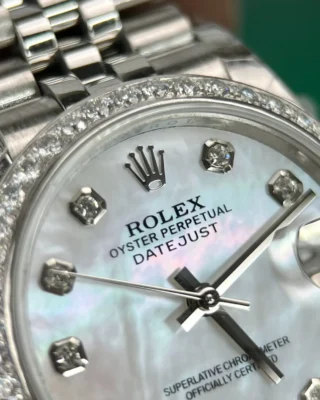 Replica Rolex Datejust Pearl dial Fluted Bezl Jubilee Bracelet