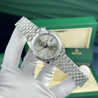 Replice Rolex Oyster Perpetual Silver Dial Jubilee Bracelet