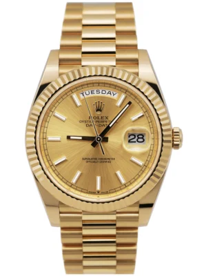 Replica Rolex Day-Date II Champagne Dial 228238 Style Perspective