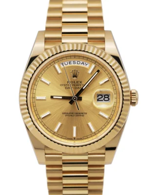 Replica Rolex Day-Date II Champagne Dial 228238 Style Perspective