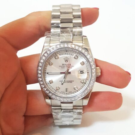 Rolex Day-Date 36mm Silver Dial 118346 3