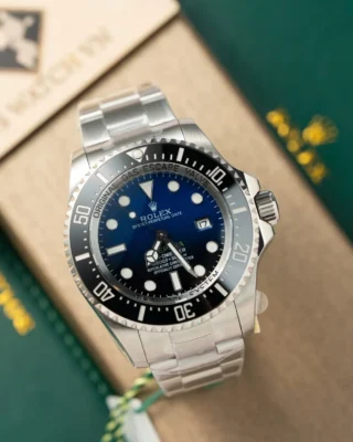 Replica Rolex Deepsea Dark Blue Dial Black Bezel Oyster Bracelet