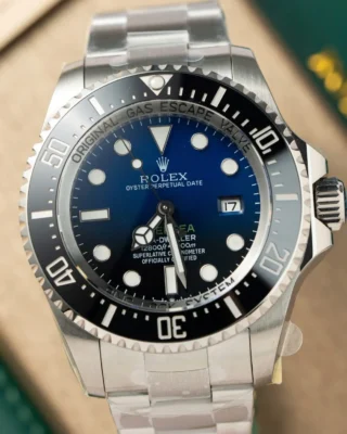 Replica Rolex Deepsea Dark Blue Dial Black Bezel Oyster Bracelet