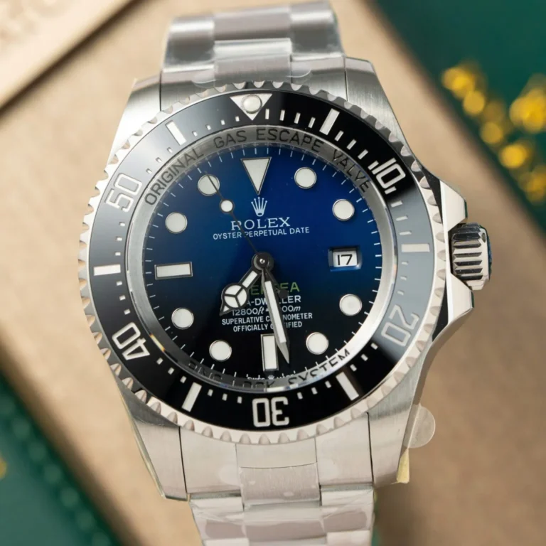Replica Rolex Deepsea Dark Blue Dial Black Bezel Oyster Bracelet