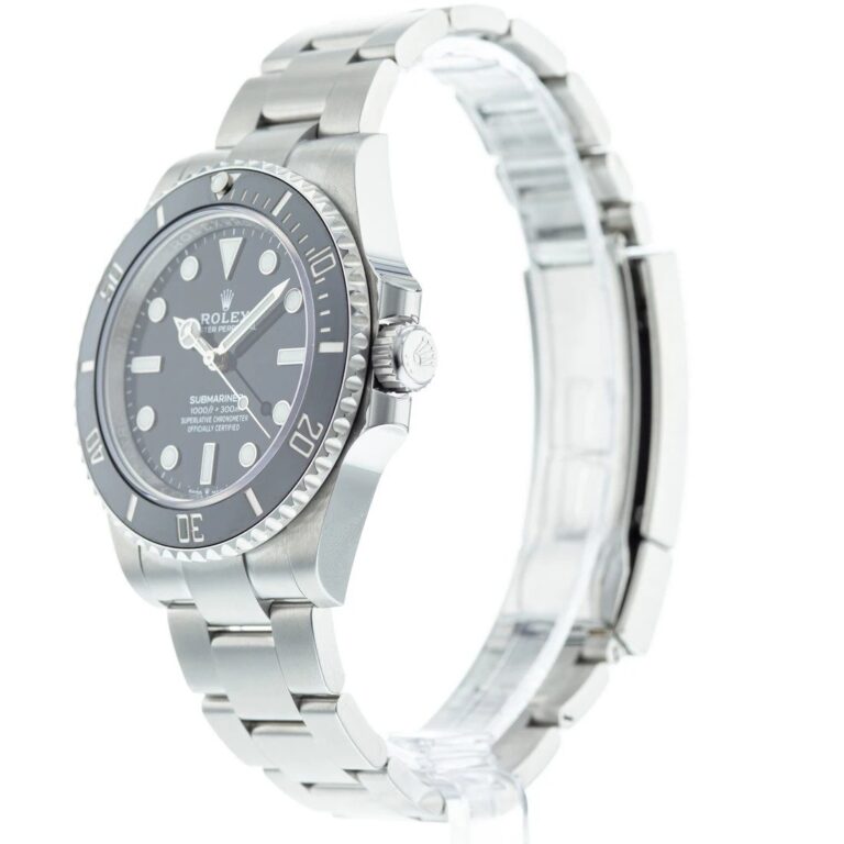 Superclone Rolex Submariner Black Dial 124060 No-Date Angle Detail