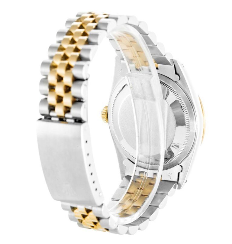 Replica Rolex Datejust Gold Dial 16233 Angle Detail