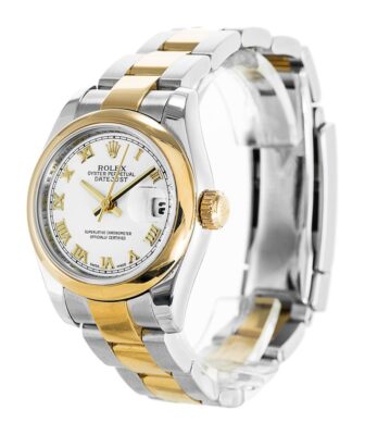 Replica Rolex Datejust White Dial 179163 Perspective View