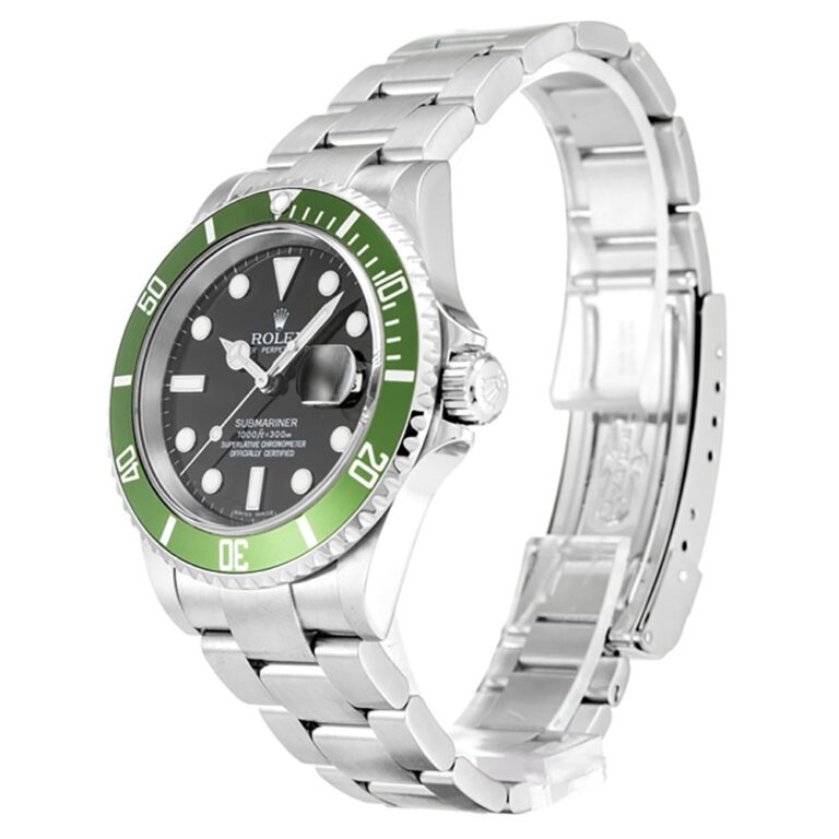 Replica Rolex Submariner Black Dial 16610LV "Kermit" Perspective View