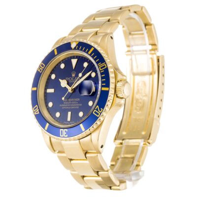 Replica Rolex Submariner Blue Dial 16618LB Perspective View