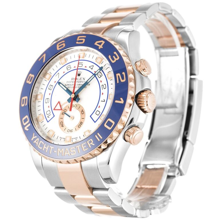 Replica Rolex Yacht-Master White Dial 116681 Perspective View
