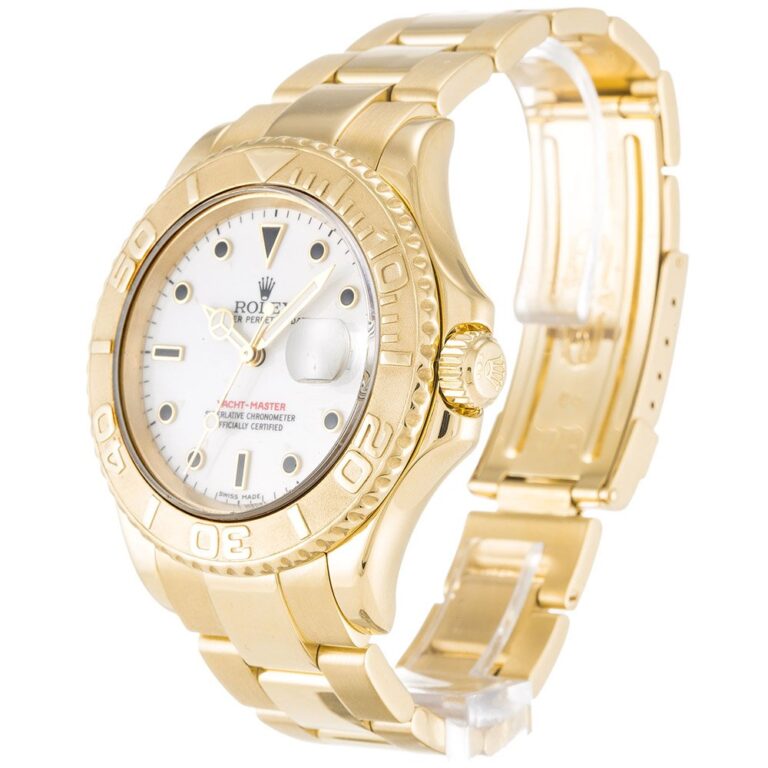 Replica Rolex Yacht-Master White Dial 16628 Perspective View