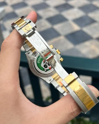 Replica Rolex Daytona White Dial Gold Case Two Tone Oyster Bracelet