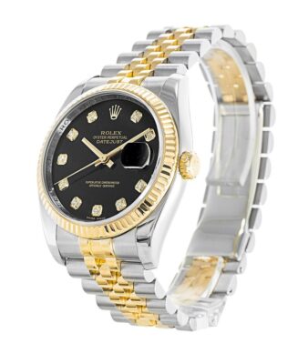 Replica Rolex Datejust Black Dial 116233 Perspective View