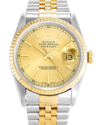 Fake Rolex Datejust 36mm Gold Dial 16233