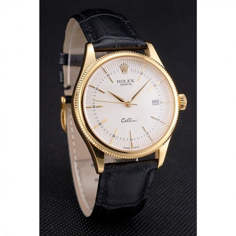 Superclone Rolex Cellini White Dial REP016791 Angle Detail