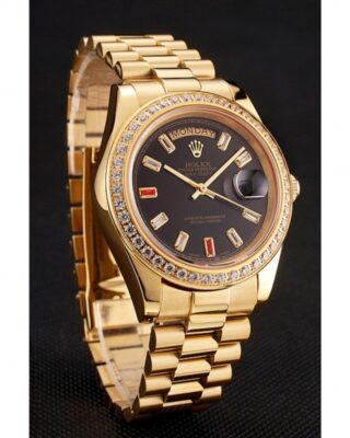Superclone Rolex Day-Date Black Dial 1454101 Angle Detail