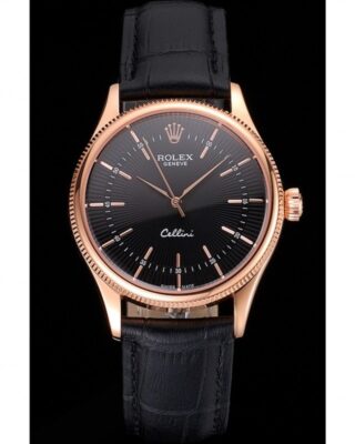 Superclone Rolex Cellini 38mm Black Dial REP016815 2