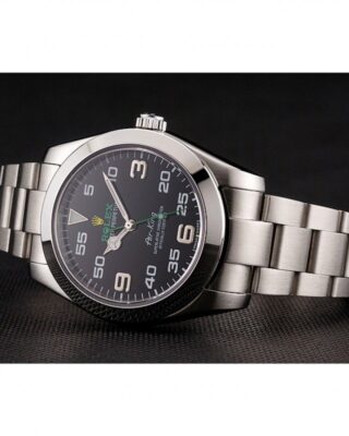 Replica Rolex Air-King Black Dial 116900 Angle Detail