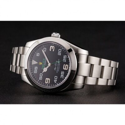 Replica Rolex Air-King Black Dial 116900 Angle Detail