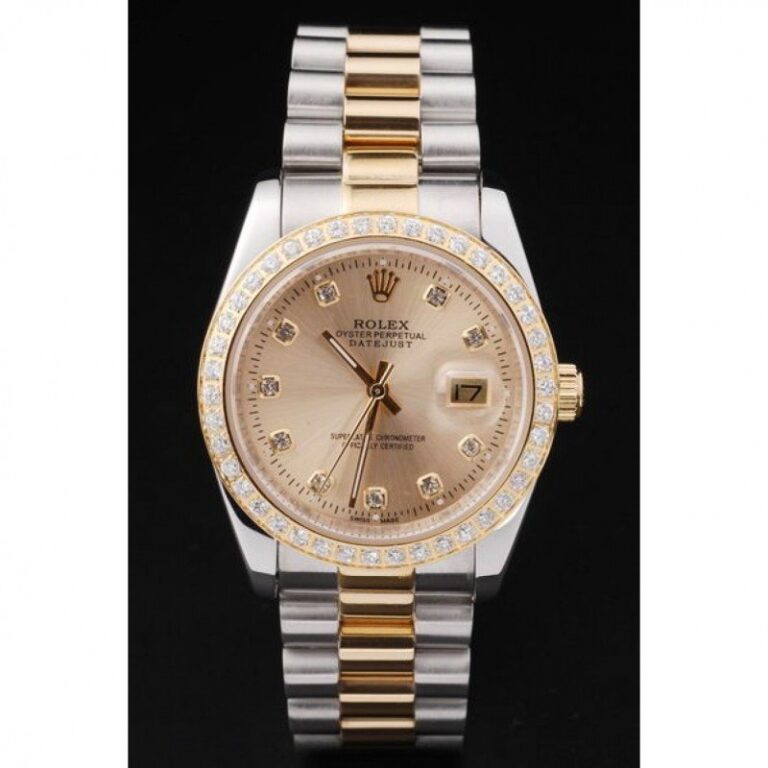 Superclone Rolex Datejust Gold Dial SRL40 Perspective View